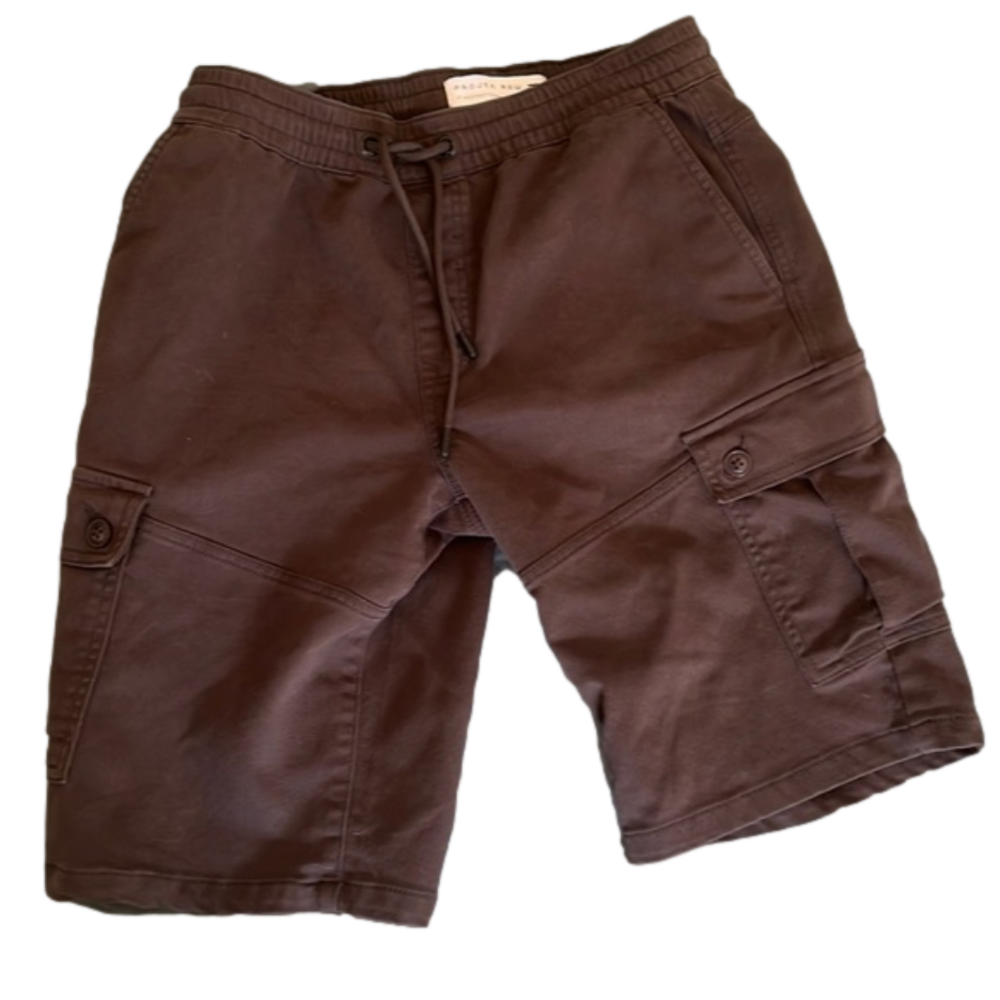 Men's Grey Cotton Shorts - Waist 31.5